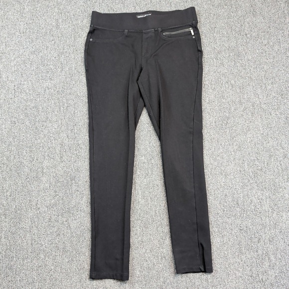 DKNY Jeans Modern Minimalist Pull On Skinny Pants Small Black Workwear Office — photo 2